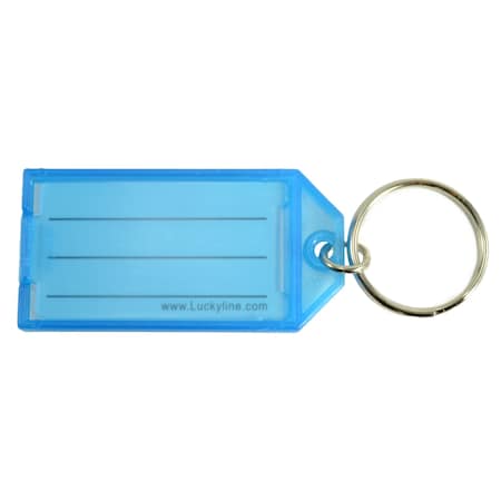 Midwest Fastener Blue Plastic Ring Key Tags with Splits 6PK 35562